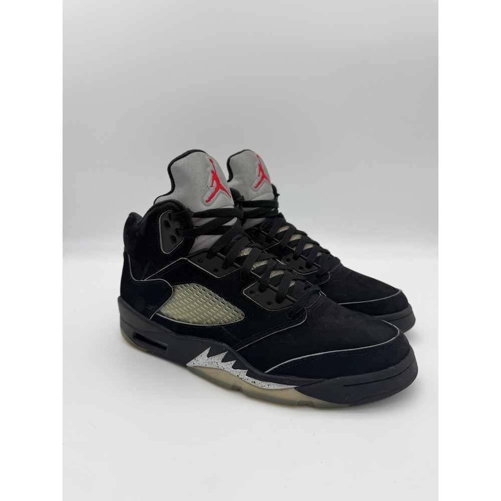 Nike Air Jordan 5 Retro Metallic Black Silver HF3975-001 Mens Size 10 High Top